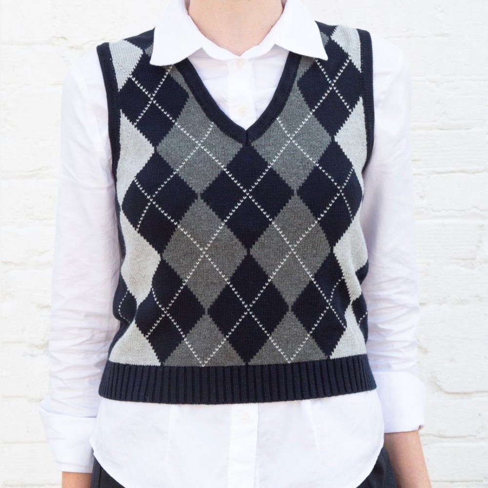 Brandy Melville Argyle Sweater Vest